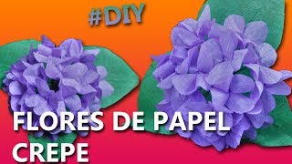 COMO HACER FLORES DE PAPEL CREPE fáciles y bonitas  Paso a paso [upl. by Rovaert]