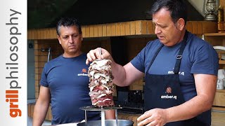 Gyros homemade recipe  Mutton on charcoal grill  Grill philosophy [upl. by Akeem]