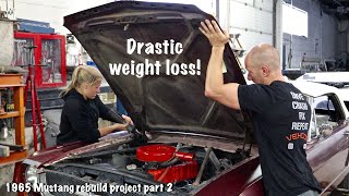 1965 Ford Mustang restomod rebuild project part 2 [upl. by Tisbe]