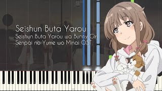 Seishun Buta Yarou  Bunny Girl Senpai OST  Piano Arrangement Synthesia [upl. by Demaggio]