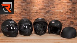 Motorcycle Helmet Type Buyers Guide Video  Riders Domain [upl. by Yolanda]