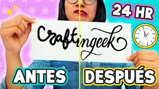 HAZ UN LETTERING PERFECTO EN 24Hrs 😱 ¿Lo logré ✄ Craftingeek [upl. by Hound]