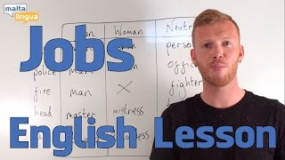 Jobs  English Vocabulary Lesson Intermediate [upl. by Llert]