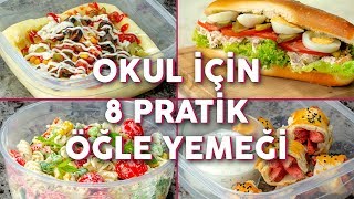 Okula Giderken Yanınızda Götürebileceğiniz 8 Pratik Öğle Yemeği Tarifi  Okul Yemekleri [upl. by Icrad864]