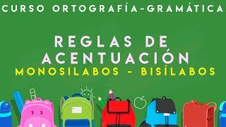 CURSO ORTOGRAFÍA Y GRAMÁTICA  REGLAS DE ACENTUACIÓN [upl. by Gamin]