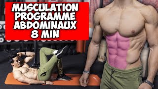 ABDOMINAUX PROGRAMME MUSCULATION 8 MINUTES haltère [upl. by Analim315]