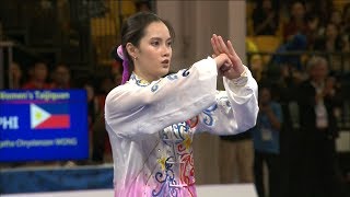 Agatha Wong wins GOLD in Wushu Taijiquan event  2019 SEA Games [upl. by Eynenihc]