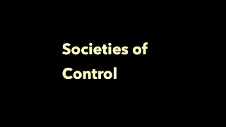 Concepts in Soundbites Societies of Control [upl. by Alitta]