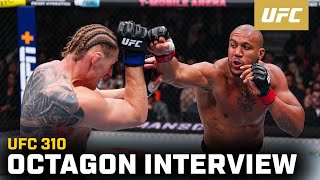 Ciryl Gane Octagon Interview  UFC 310 [upl. by Enamrahs252]