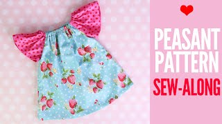 Peasant Dress Tutorial  ANNA Dress Pattern Sew Along [upl. by Alol]