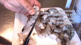 Como limpiar camarones  curso de cocina mi negocio en casa [upl. by Mcgregor790]