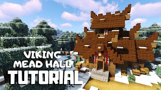 Minecraft How to Build a Viking Mead Hall Snowy Viking Village Tutorial [upl. by Den273]