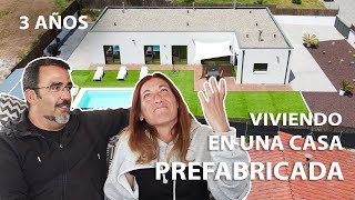 3 AÑOS VIVIENDO EN UNA CASA PREFABRICADA  quotAQUÍ ESTAMOS PAGANDO MENOS QUE EN UN PISO POR LA LUZquot [upl. by Nyladgam]