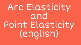 Arc Elasticity and Point Elasticity CA Foundation EconomicsEnglish [upl. by Garlan]