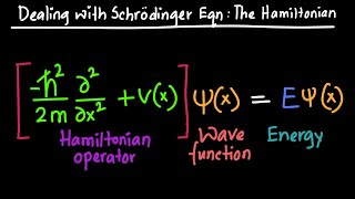 Dealing with Schrodingers Equation  The Hamiltonian [upl. by Ahsinnek]