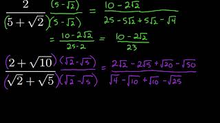 Using Conjugates to Rationalize Denominators [upl. by Bruce533]