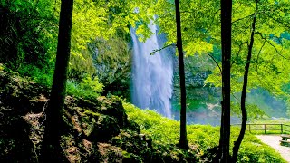 Waterfalls from Above 10 Hours No Sound — 4K Nature Screensaver [upl. by Heida]