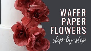 A Beginners Guide to Making Wafer Paper Flowers  Cake Decorating Tutorial [upl. by Spevek]