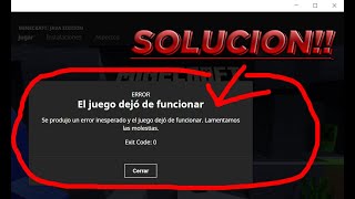 Como solucionar el código de error 0 de Minecraft Java exit code 0 Todas las maneras [upl. by Nelyt]