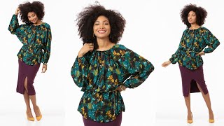 How to Make a PatternFree Bohemian Blouse [upl. by Olag]