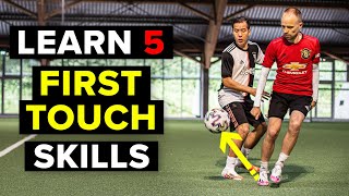 Learn 5 EASY first touch skills to beat a defender [upl. by Attesoj]