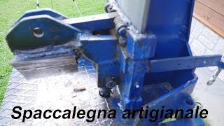 7 Spaccalegna artigianale autocostruito Fai da te  Selfbuilt log splitter [upl. by Dinsmore]