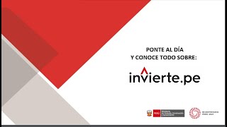 1  INVIERTEPE ¿Qué es INVIERTE¿En qué consiste fase de Programación Multianual de inversiones [upl. by Haze]