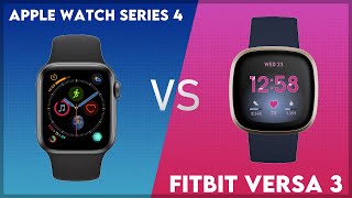 Apple Watch Series 4 vs Fitbit Versa 3 Comparison [upl. by Leonanie761]