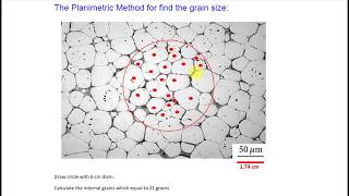 Example for the planimetric Method for grain size measurement [upl. by Frohman]