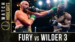 Fury vs Wilder 3 HIGHLIGHTS October 9 2021 [upl. by Aynas]