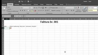 Kako napraviti fakturu u excelu [upl. by Courtney]