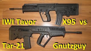 X95 vs Tar21 Review IWI Tavor bullpups [upl. by Alberto837]