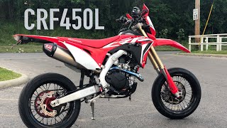 2020 CRF450L Supermoto First STREET Ride [upl. by Liartnod]