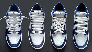 4 WAYS HOW TO LACE NIKE DUNK 1 LOW  Laces Styles [upl. by Maitland]