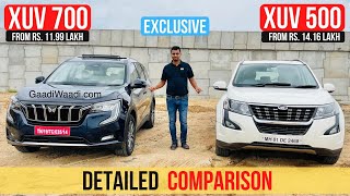 Mahindra XUV700 Vs XUV500  Exclusive Comparison [upl. by Venezia]