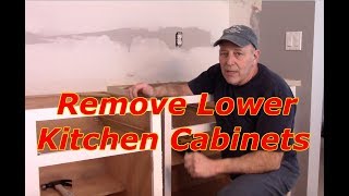 How To Remove Lower Kitchen Cabinets [upl. by Ause697]