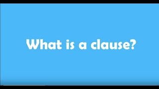 What is a clause [upl. by Joshia52]