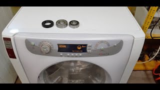 Wymiana łożysk w pralce Hotpoint Ariston AQSD Bearings replacement in a washing machine Hotpoint [upl. by Amorete]