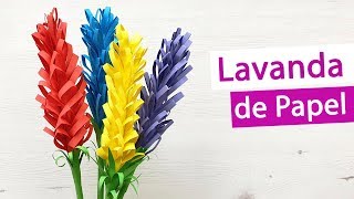 Lavanda de papel  Flores de papiroflexia rápidas y decorativas [upl. by Endora]