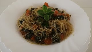 Spaghetti di Riso con Verdure  Ricetta Vegana di DENISA [upl. by Adlitam]