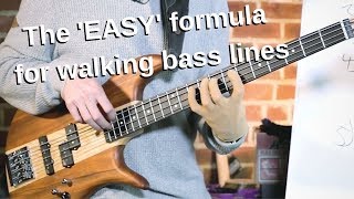 The SIMPLEST walking bass line formula  EXACTLY where to start [upl. by Htevi]