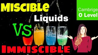 O Level Chemistry  Miscible Liquids vs Immiscible Liquids EXPLAINED  by Mohammad Usman [upl. by Dnomhcir]