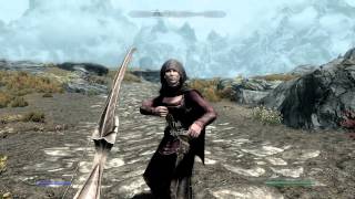 Skyrim Dawnguard Auriels Bow Bloodcursed Arrow Easter Egg [upl. by Engamrahc]