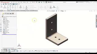 SolidWorks  L Shaped Bracket [upl. by Meri321]