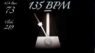 135 BPM Metronome [upl. by Hadwyn]