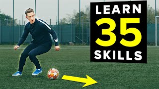 1 HOUR of tutorials  Learn 35 football skills [upl. by Helfand]