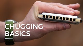 Chugging Basics Beginner Blues Harmonica Lesson C Harmonica  Free Tab [upl. by Ahsieat]