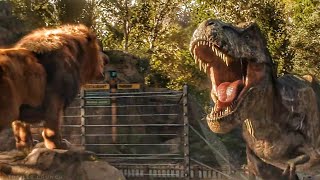 Welcome to Jurassic World  Lion vs T Rex Scene  Jurassic World Fallen Kingdom 2018 Movie Clip HD [upl. by Byran]