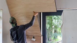 Plywood Wall  NO Nail Holes [upl. by Kahler]