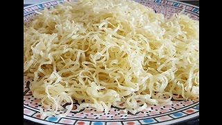 cuisine algérienne rechta fait maison طريقة تحضيرعجين الرشتة بالمنزل [upl. by Ramirolg]